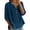 Navy, variant on Cmfcve Summer Tops for Women 2026 V Neck 3/4 Sleeve Dressy Casual Blouses Floral Embroidered Cotton T Shirts