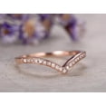 thumbnail image 2 of 0.50 Half Eternity Wedding Band 10K Rose Gold Beautiful Twist Curve Anniversary Wedding Band, 2 of 7
