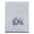 thumbnail image 1 of Stitch Appliqued Baby Blanket, Blue, Infant Boy, 1 of 6
