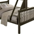 thumbnail image 3 of Bruke Twin/Full Size Bunk Bed with Ladder- Slatted Gray Solid Hardwood, 3 of 6