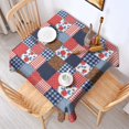 thumbnail image 2 of Pioneer Flower Floral Print Pattern Square Tablecloth, Waterproof Wipeable Spillproof Washable Table Cover for Home Kitchen Party Decor, 60"x60", 2 of 6