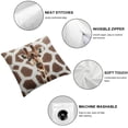 thumbnail image 4 of COMIO Set of 2 Pillowcases Vintage Animal Giraffe Print Pillow Case Covers for Hair and Skin Envelope Closure Throw Pillows Cases Home Hotel Sofa Decorative White, 4 of 6