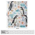 thumbnail image 4 of WERPE  Penguins Blanket Gift for Girls Boys, Jellyfish Throw Blanket Gift for Kids Super Cozy Lightweight Flannel Fish Throws Blankets for Bed Sofa Couch   White, 4 of 6