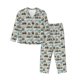 thumbnail image 1 of Fotbe Transport Train Conjunto de Pijama de Manga Larga para Mujer con Estampado, Ropa de Dormir de 2 Piezas, Conjunto de Casa Suave y Cómodo con Bolsillos-X-Large, 1 of 7