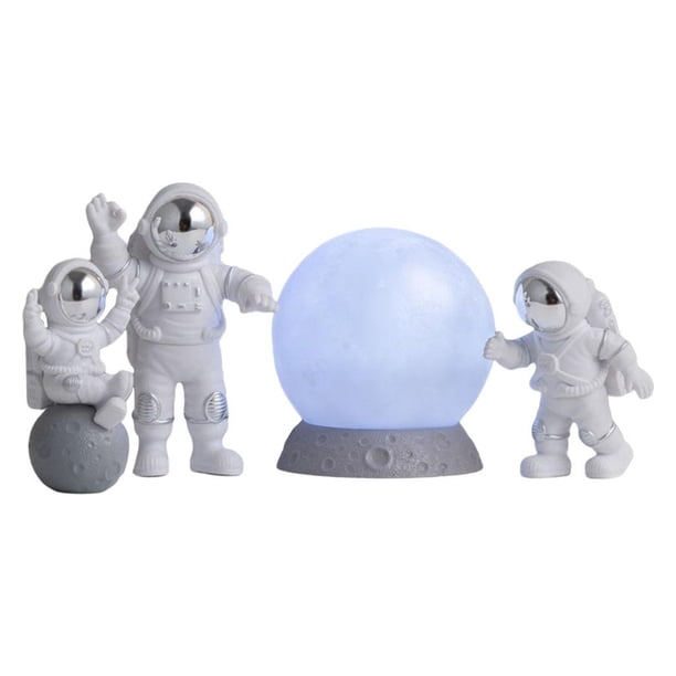 Estante de Escritorio Zulema Figura estatua de astronauta 4 piezas