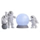 thumbnail image 2 of 4 Piezas Conjunto de Estatuilla de Decoración Del Hogar Estatua de Sstronaut Linda Decoración de Escritorio , Blanco plateado perfecl Figura estatua de astronauta, 2 of 8