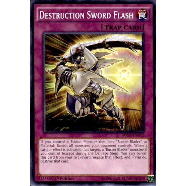 Yugioh Breakers Of Shadow Destruction Sword Flash Bosh En072 Walmart Com Walmart Com