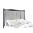 thumbnail image 5 of Coaster Kieran Wood Eastern King Panel Bed with Upholstered LED Headboard Gray, 5 of 10