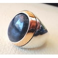 thumbnail image 4 of Labradorite Mans Ring, Natural Blue Fire Labradorite, Unisex Ring, Silver Jewelry, 925 Silver Ring, Birthday Gift, Heavy Men Ring, Arabic Design, Ottoman Style Ring, Christmas, Turkey Mens Signet Ring, 4 of 6