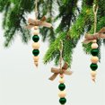 thumbnail image 5 of Nkmbld Christmas Tree Pendants Wooden Beads String Hangings Christmas Decorations for Walls Windows Doors Home Party Garden, Green, 5 of 7