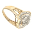 thumbnail image 4 of 10k Yellow Gold 0.85 CTTW Round and Baguette Diamond Ring (J-K, I2-I3), 4 of 5