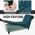 thumbnail image 4 of Housse de Chaise Longue en Velours 2024 Extensible Sans Accoudoirs pour Fauteuil Inclinable, Housse de Sofa Noire, 4 of 7