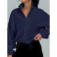 thumbnail image 2 of Anbech Women's Crop Zip Up Jacket Y2K Trendy Long Sleeve Fall Clothes, 2 of 5