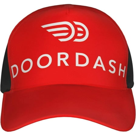 Doordashs Hat Curved Brim Baseball Cap Adjustable Snapback Cap for Men and Women Black