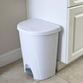 thumbnail image 4 of Sterilite 6.6 gal White Polypropylene Step-On Locking Automatic Touchless Wastebasket, 4 of 4