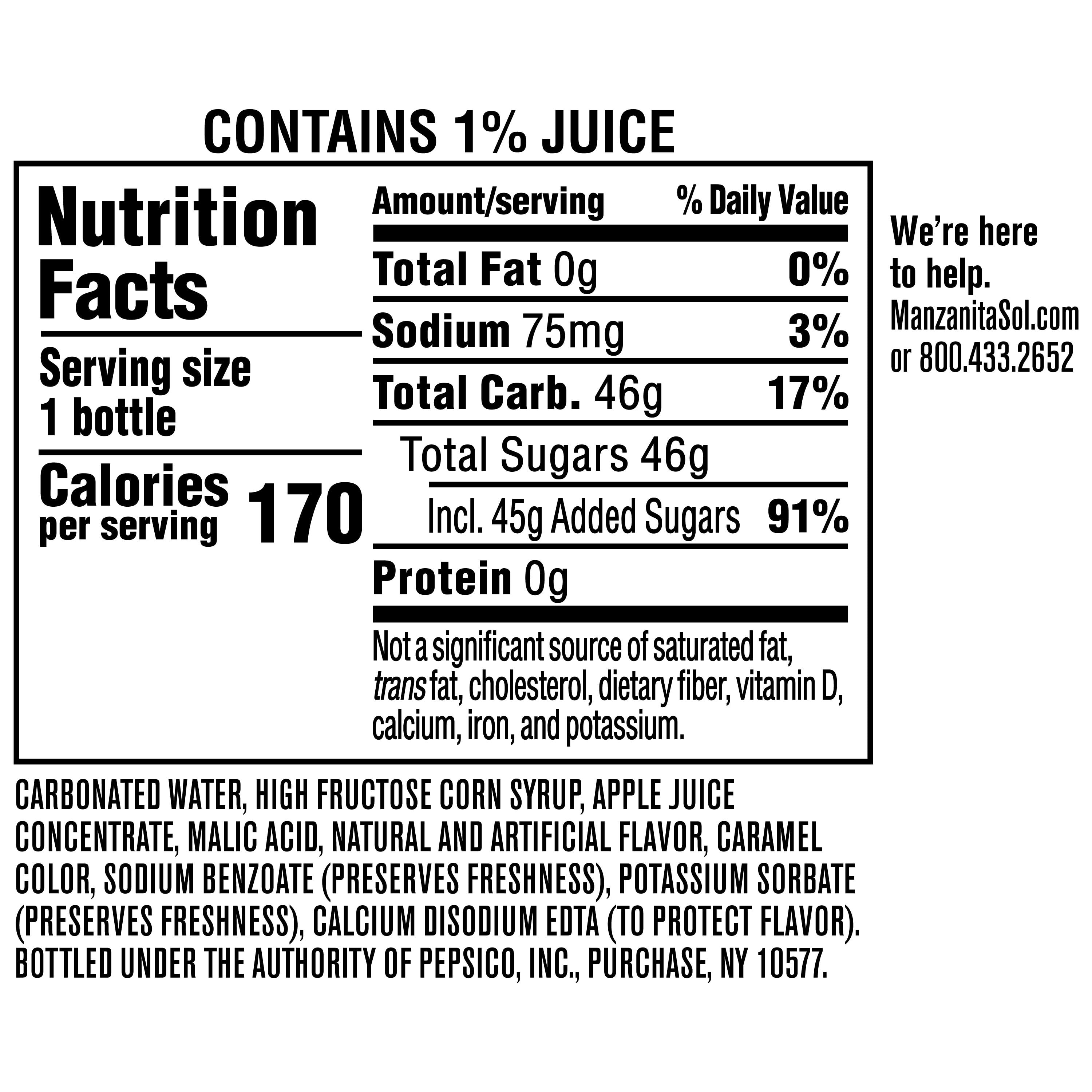 Manzanita Sol Apple Soda Pop, 16.9 fl oz, 6 Pack Bottles