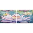 thumbnail image 3 of 24 Inch Length Kitchen Curtains Butterflies Lotus 2 Panels Half Window Sheer Curtains Rod Pocket Farmhouse Short Drapes for Bathroom Cafe Basement Home Decor, 3 of 7