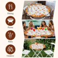 thumbnail image 7 of Orange Fall Round Tablecloth, Fitted Table Cover with Elastic for 45"-54" Round Tables, Vintage Maple Leaf Pumpkins Thanksgiving Table Cloth Outdoor Indoor Dinning Party Waterproof Tablecloths, 7 of 7