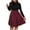 01 Wine, variant on Cocktail Dresses for Women 2025 Trendy V Neck Knit A Line Long Sleeve Dress Sweater Dress