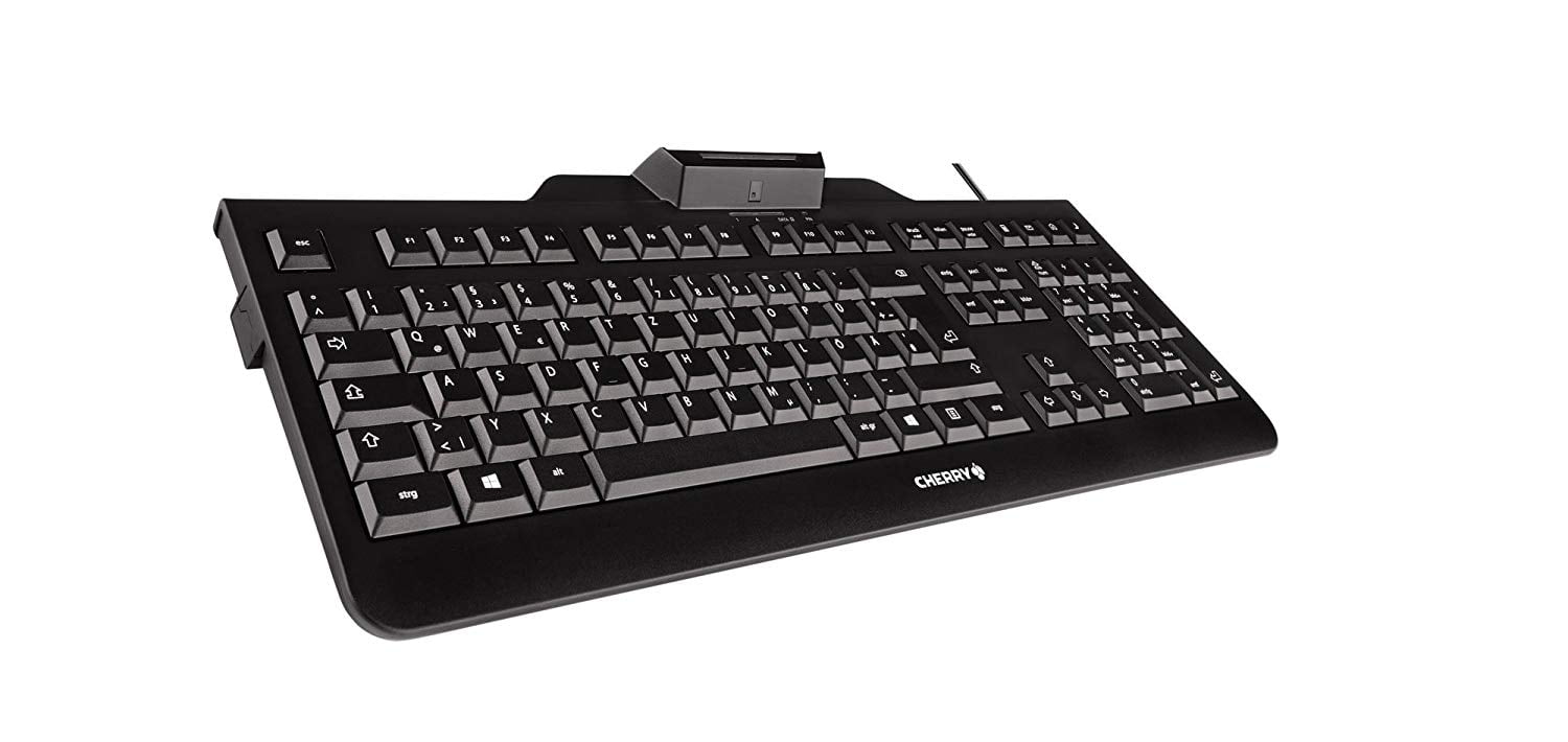 Cherry TAA Compiant USB Keyboard with Smart Card Reader Black JK
