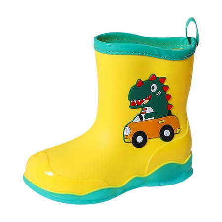 

NOKIO Rainproof Footwear For Children Girls Waterproof Ankle Boots Boys Waterp-roof Wellies Kids Cartoon Dinosaur Printed Rain Shoes Shoes Outdoor Slip Boots Non Slip Rain PVC Children s Shoes