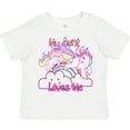 thumbnail image 3 of Inktastic My Aunt Loves Me Unicorn Girls Toddler T-Shirt, 3 of 5