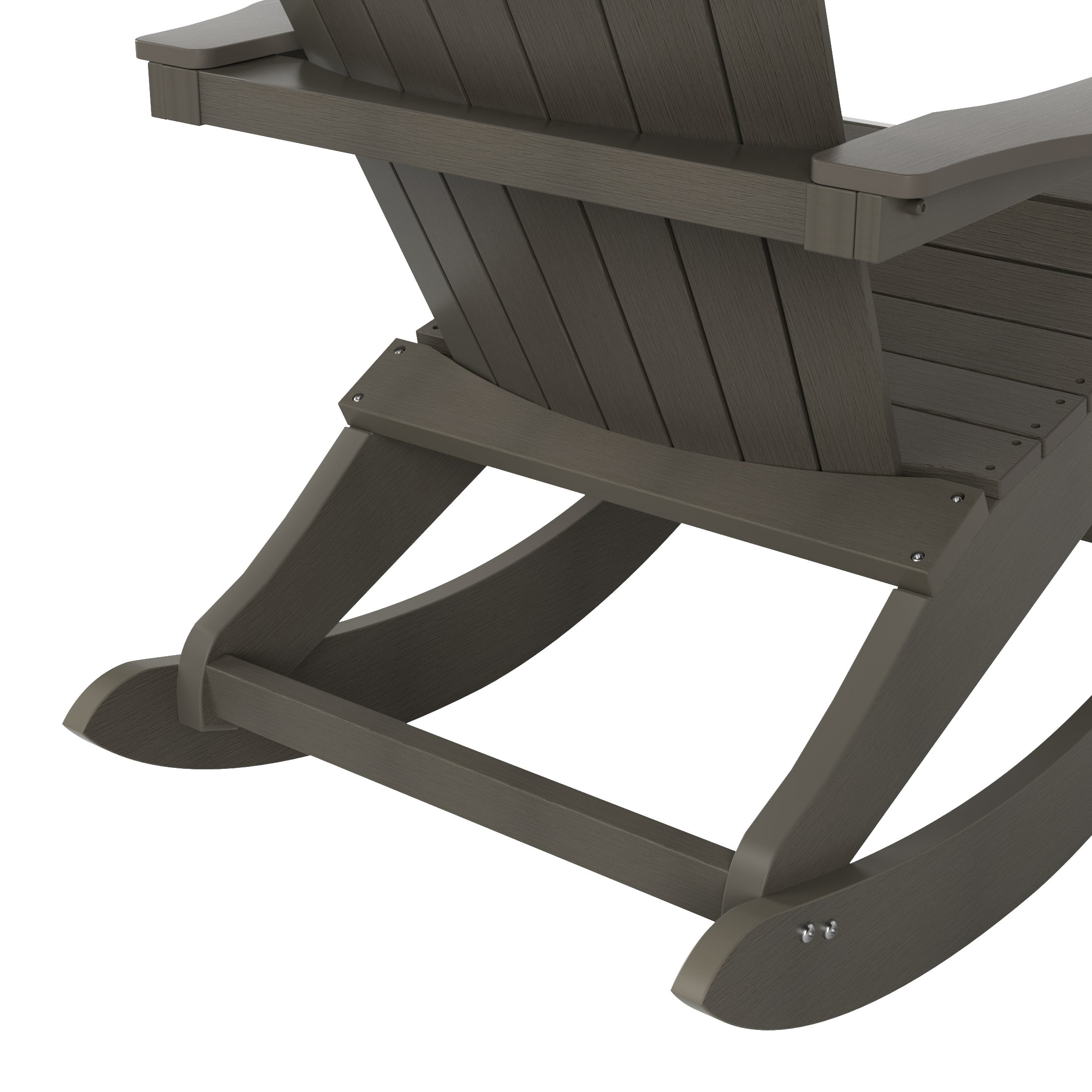 Outdoor Rocking Adirondack Chair, Charcoal Gray