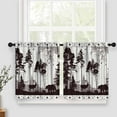 thumbnail image 3 of Rustic Deer Valance Curtains for Kitchen,Farmhouse Hunting Elk Country Camouflage Forest Woodland Wildlife Bear Elk Cabin Lodge Window Treatments for Bedroom Living Room 1 Piece,54x18 Inch, 3 of 4