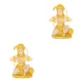 thumbnail image 1 of ZheElen BajranjBali Hanuman Sculpture Figurine Hindu God Statue Tabletop Bookcase Type1 2Set, 1 of 6