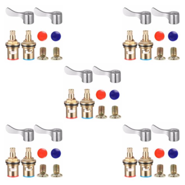 maskred Cartridges Quarter Turn For Kitchen Bathroom Suitable For Most Faucets Durable And Easy silver gold 5Set
