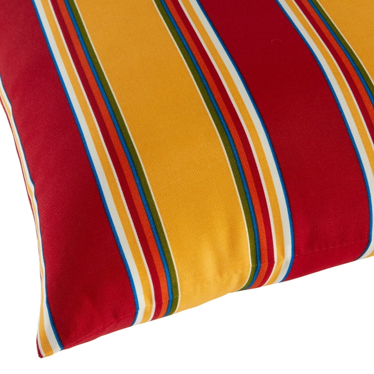 Carnival Stripe 17 x 17 in. Outdoor Square Accent Pillow, Set of 2 Carnival Stripe 17 x 17 in. Outdoor Square Accent Pillow, Set of 2