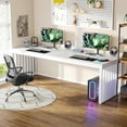 thumbnail image 2 of Tribesigns 78.74" Extra Long Computer Desk 2 Person Desk, Double Long Desk with Heavy Duty Metal Frame for Home Office, White, 2 of 7