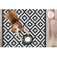 thumbnail image 5 of FH Home Outdoor Rug - Waterproof, Fade Resistant, Reversible - Premium Recycled Plastic - Geometric - Large Patio, Deck, Sunroom, RV, Camping - Aztec - Black & White - 4 x 6 ft Foldable, 5 of 9