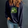 thumbnail image 3 of Charella Sweatshirts for Women St Patricks Day Decorations Long Sleeve Crewneck Tops 2024 Trendy T-shirt,Navy,L, 3 of 5