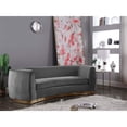 thumbnail image 2 of Velvet Accent Chair - Modern Living Room Upholstered Seating with Steel Base, 2 of 6