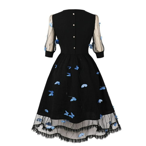 Vestido de Cóctel Fridja Encaje de Mariposa NMB481 para Mujer