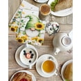 thumbnail image 4 of Spring Gnomes Kitchen Dish Towels for Drying Dishes Set of 2, Botanical Yellow Flowers Leaves Wooden Plank Waffle Weave Microfiber Hand Tea Bathroom Towels Quick Dry & Absorbent Towel 15.7x23.6, 4 of 7