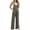 Khaki, variant on ITSAME Jumpsuits for Womens, Pockets Solid Color Trendy Buttons Loose Casual Wide Leg Overalls Navy 2XL