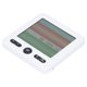 thumbnail image 4 of Reloj despertador electrónico LCD con control de temperatura y humedad para uso doméstico en interiores, color blanco., 4 of 14