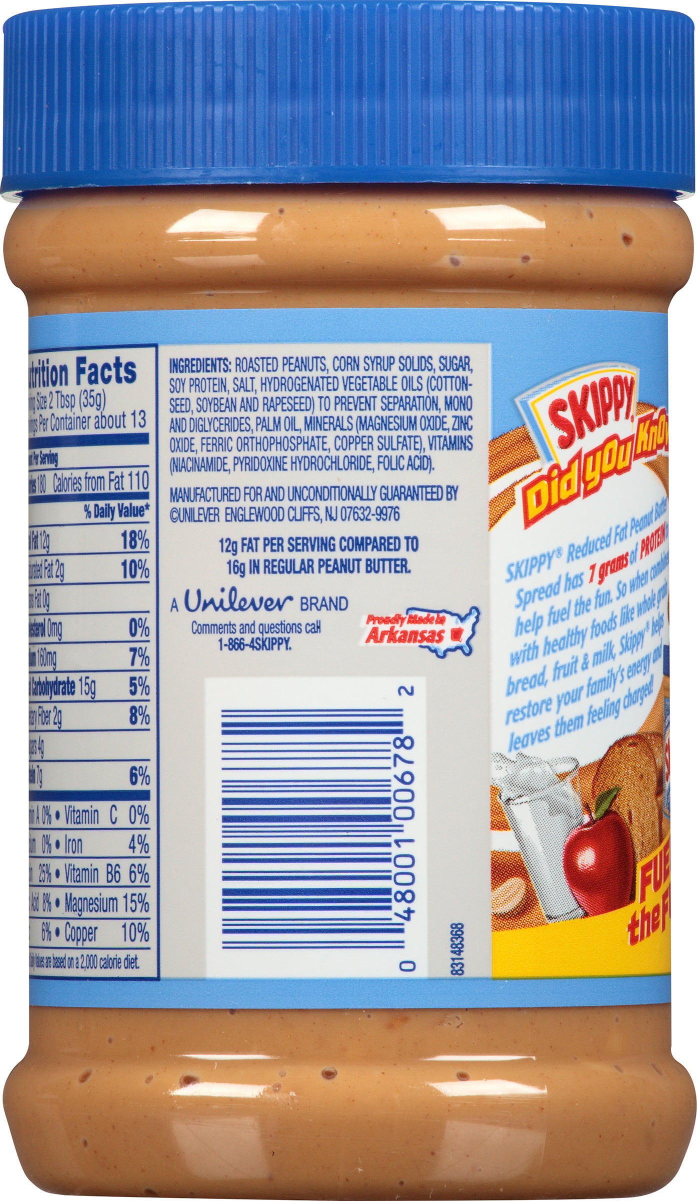 3 Pack Skippy Reduced Fat Super Chunk Peanut Butter Spread 16 3 Ounce Walmart Com Walmart Com