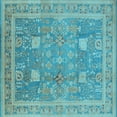 thumbnail image 1 of Ahgly Company Indoor Square Oriental Light Blue Industrial Area Rugs, 4' Square, 1 of 4