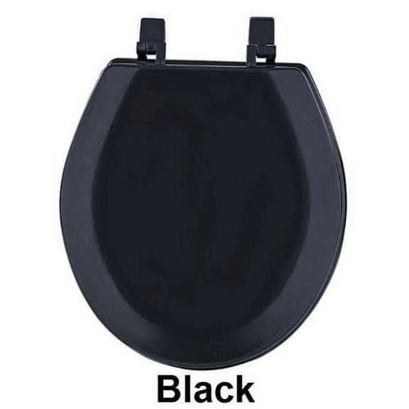 Park Avenue Collection Fantasia 17 Inch Black Standard Wood Toilet Seat