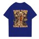 thumbnail image 1 of Moonsky AI/tungtungtungsahur T-Shirt Summer Tshirts Casual Loose Girls T Shirt Graphic Clothes Fashionable Round Neck Short Sleeve Work Clothes Printed Tops For Aldult Summer Tops(2XL#Dark Blue), 1 of 3