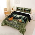 thumbnail image 2 of Catabedysis Rustic Camo Camping Full Size Comforter Sets,Vintage Camouflage Print Bedding Comforter Set For Boys,Green,Black Reversible,3 Pieces,1 Comforter and 2 Pillowcases, 2 of 7