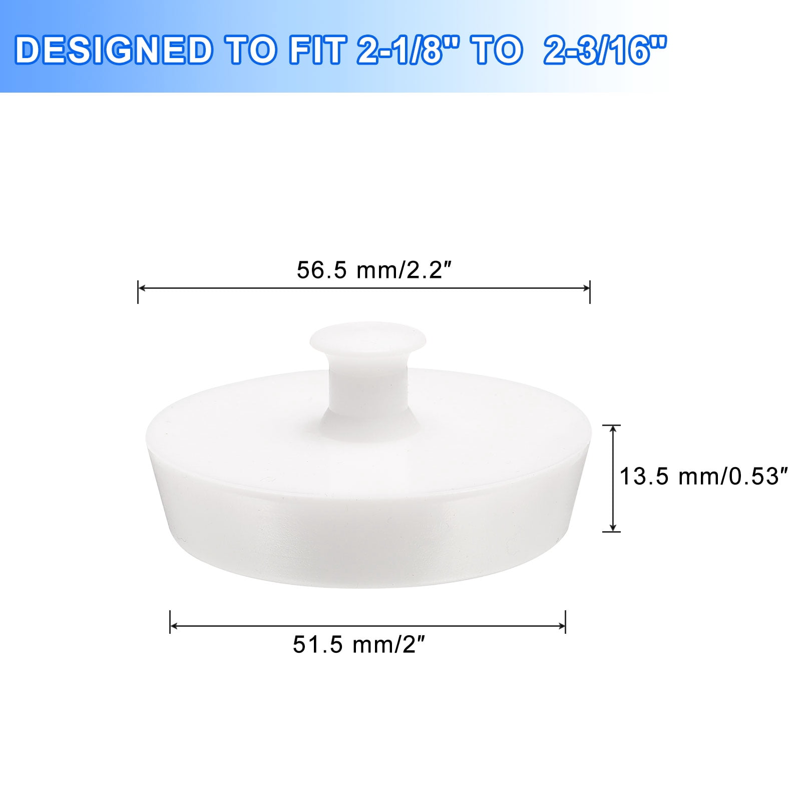 Unique Bargains Silicone Bathtub Stopper Sink Drain Plug Handle 2-1/8" to 2-3/16"