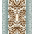 thumbnail image 3 of Ambesonne Boho Duvet Cover Set, Vintage Diamonds Retro, Twin, Teal and Tan, 3 of 3