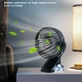 thumbnail image 4 of TOPRenddon Portable Clip on Fan，Small Powerful USB Desk Fan, Quiet Rechargeable Mini Table Fan, 360° Rotate Personal Cooling Fan for Home Office Stroller Camping, 4 of 8