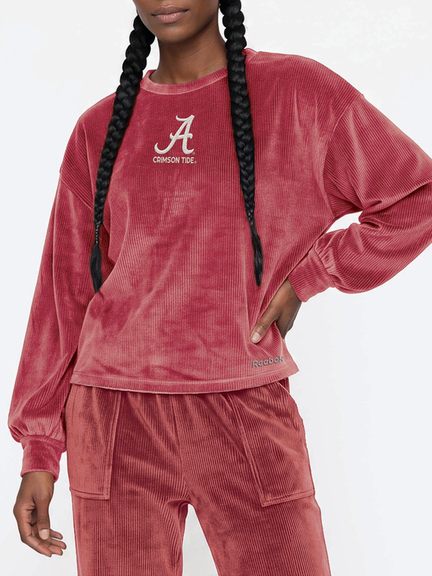 Alabama Crimson Tide Reebok Womens Crew Neck Pullover with Balloon Sleeves