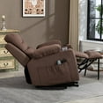 thumbnail image 5 of PAPROOS Power Lift Recliner Chair for Elderly with Vibration Massage and Lumbar Heating Electric Oversized Single Sofa with Cup Holder for Living Room, Brown, 5 of 8