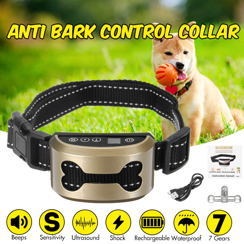 110V/220V Anti Bark No Barking Shock Control Rechargeable Dog Training Collars